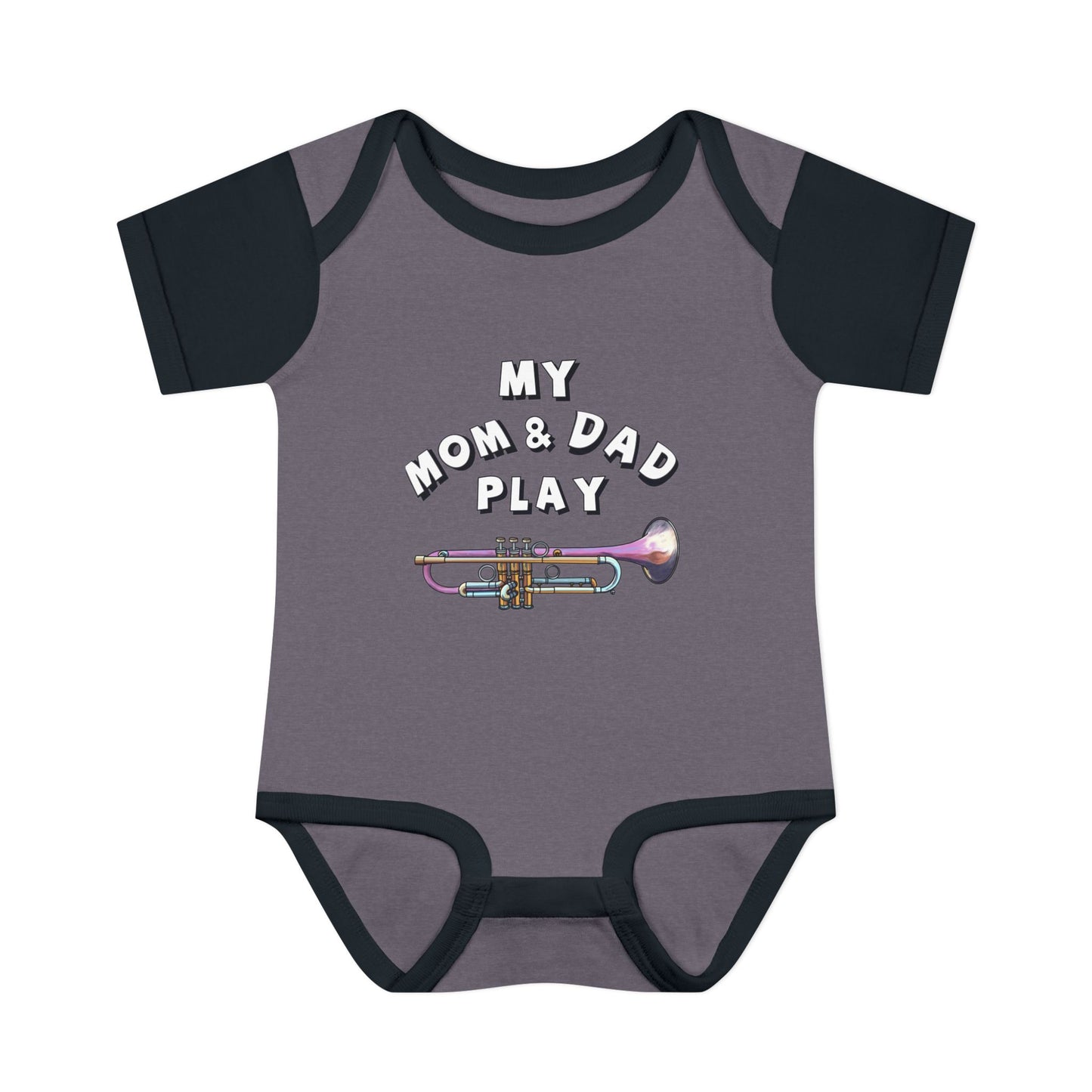 Infant Bodysuit — "My Mom & Dad Play" Trumpet Baby One-Piece
