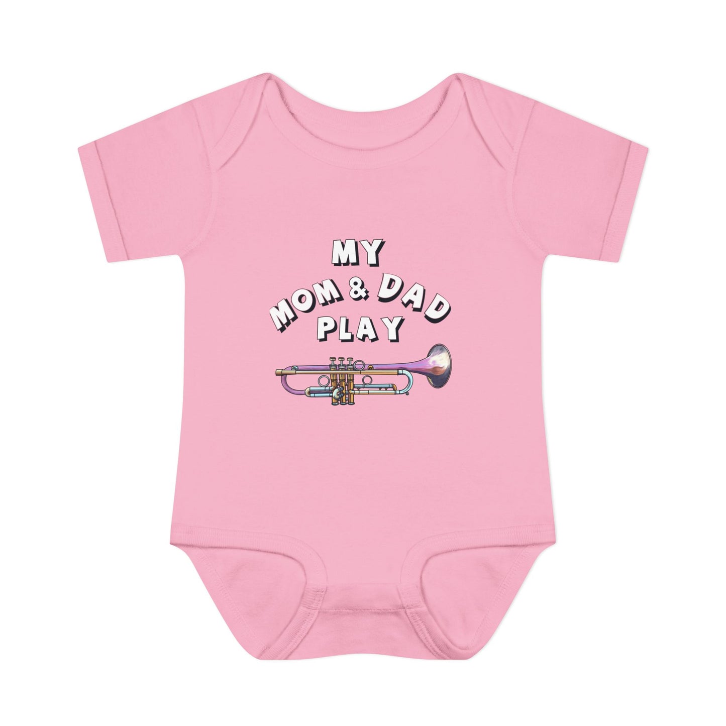 Infant Bodysuit — "My Mom & Dad Play" Trumpet Baby One-Piece
