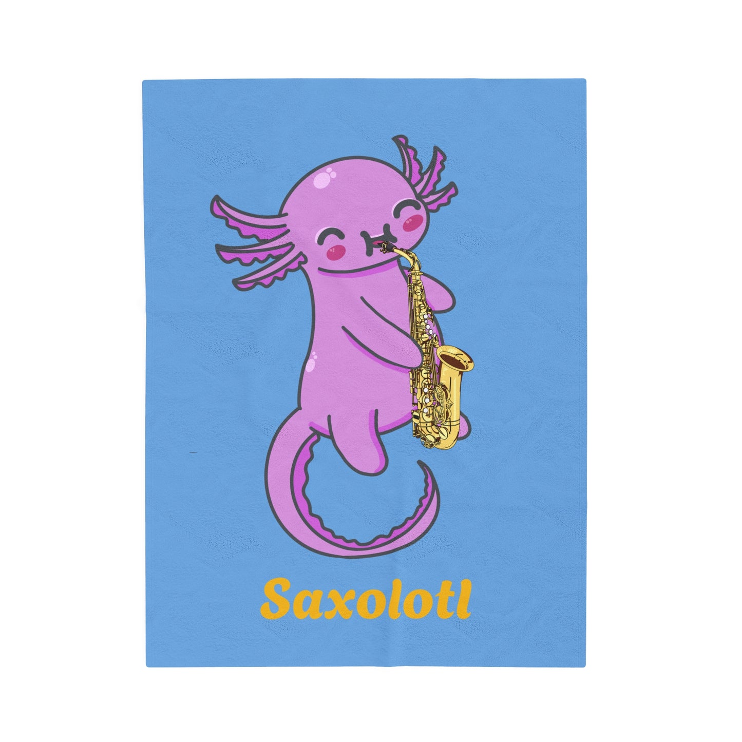 Saxolotl Velveteen Plush Blanket