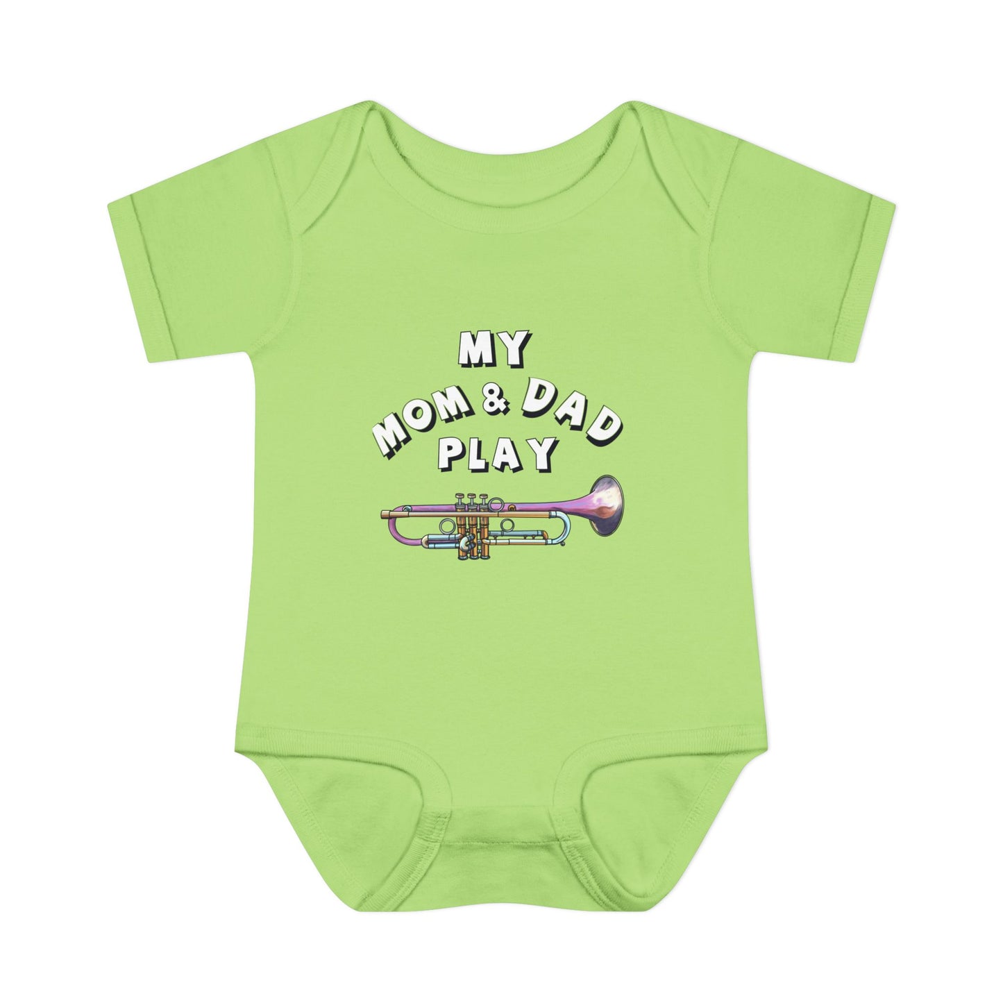 Infant Bodysuit — "My Mom & Dad Play" Trumpet Baby One-Piece