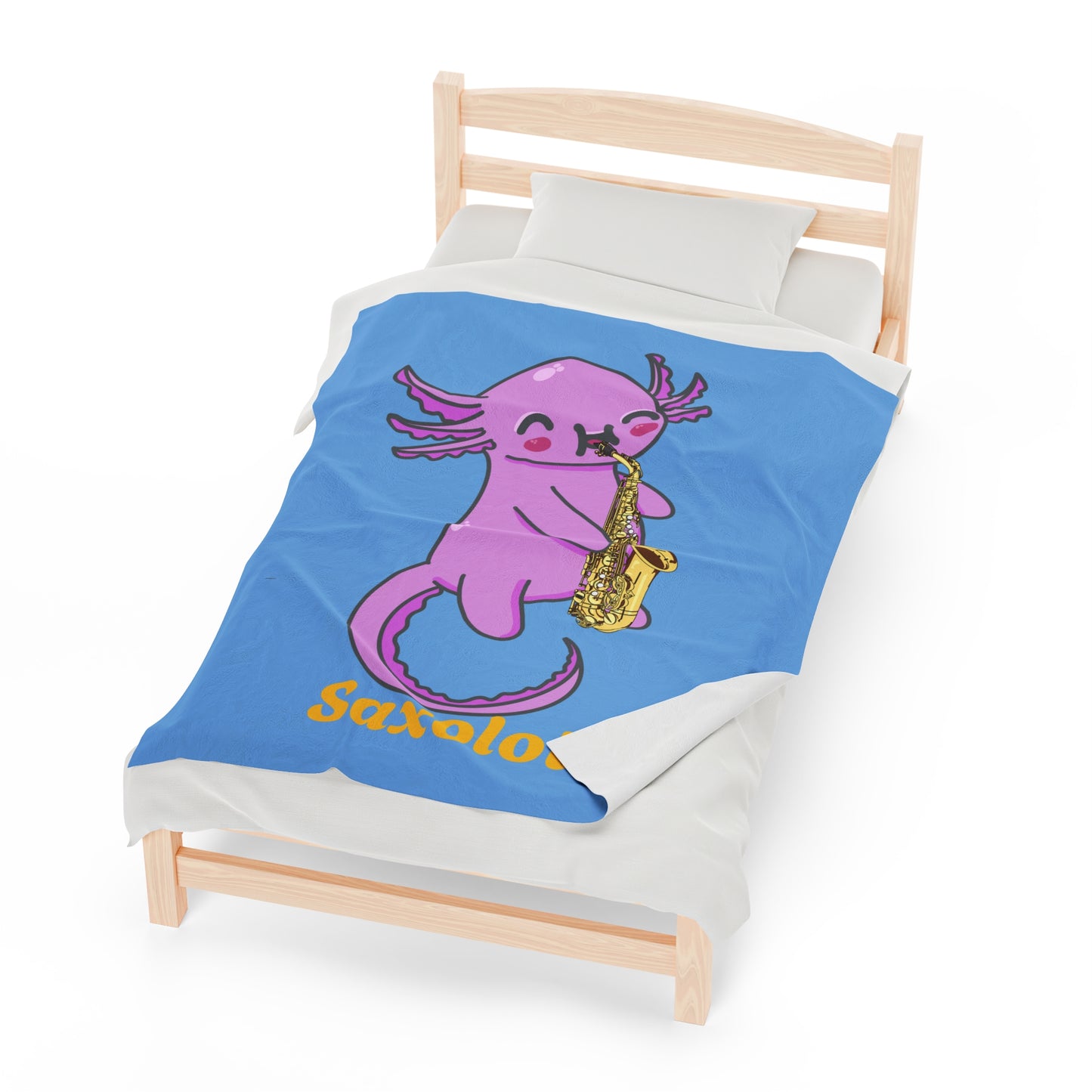 Saxolotl Velveteen Plush Blanket