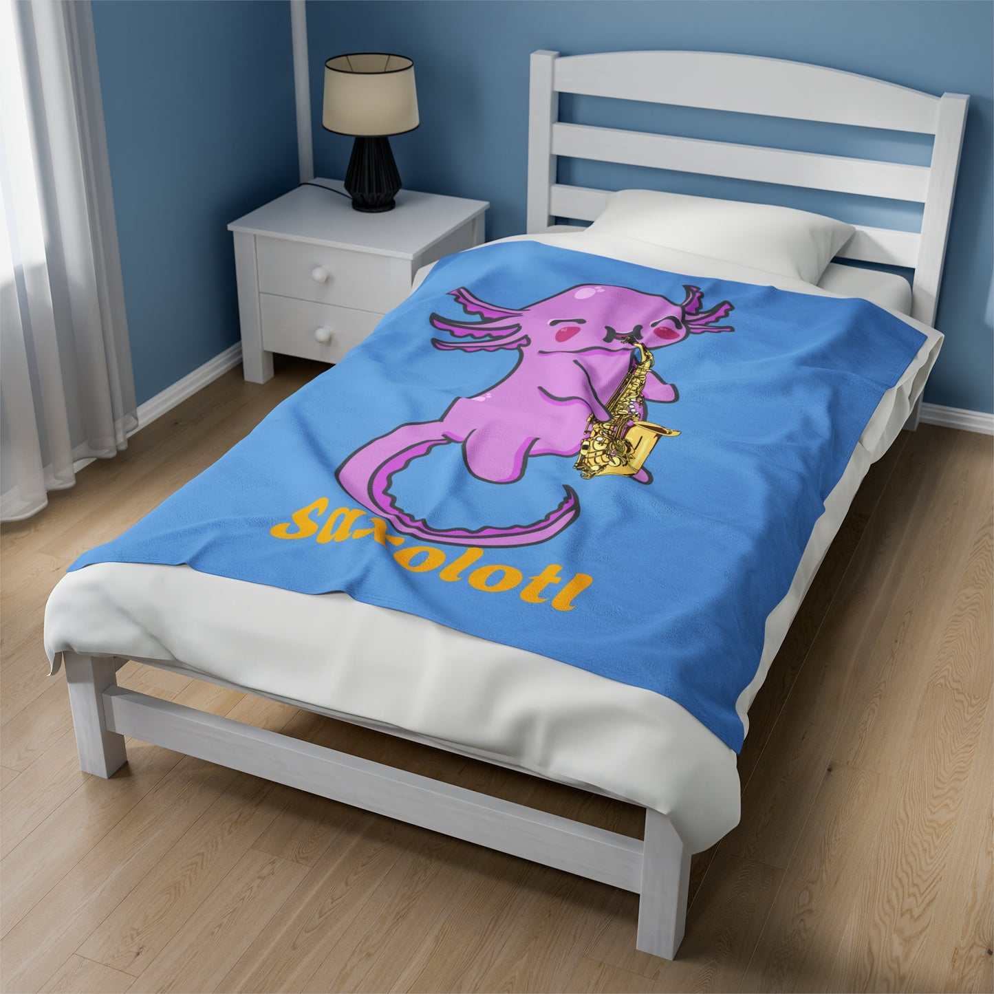 Saxolotl Velveteen Plush Blanket