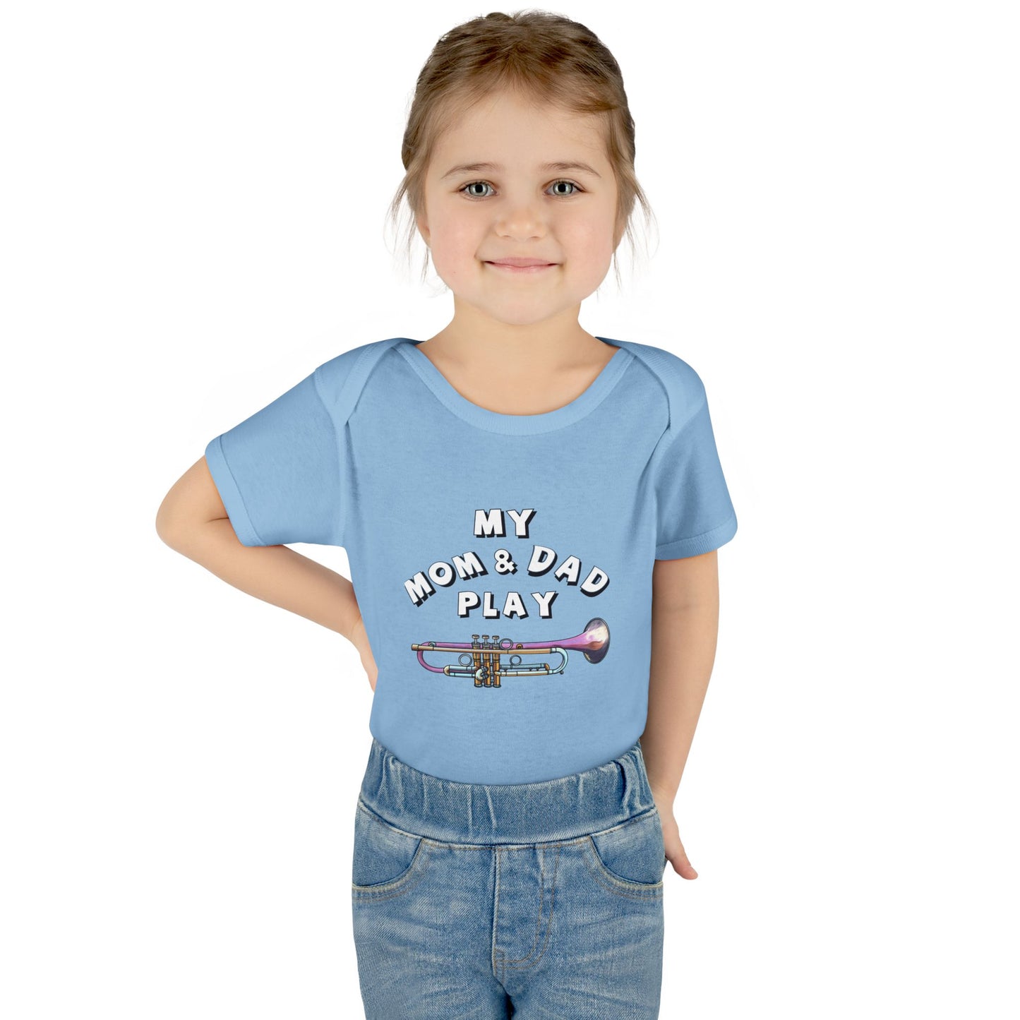 Infant Bodysuit — "My Mom & Dad Play" Trumpet Baby One-Piece