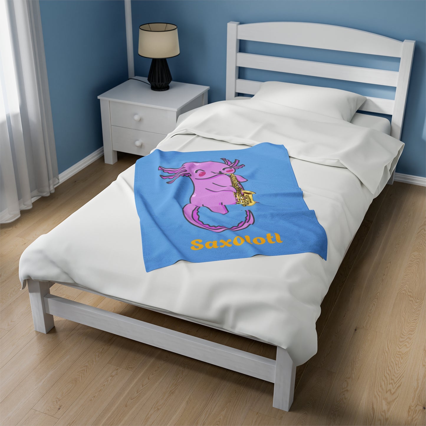 Saxolotl Velveteen Plush Blanket