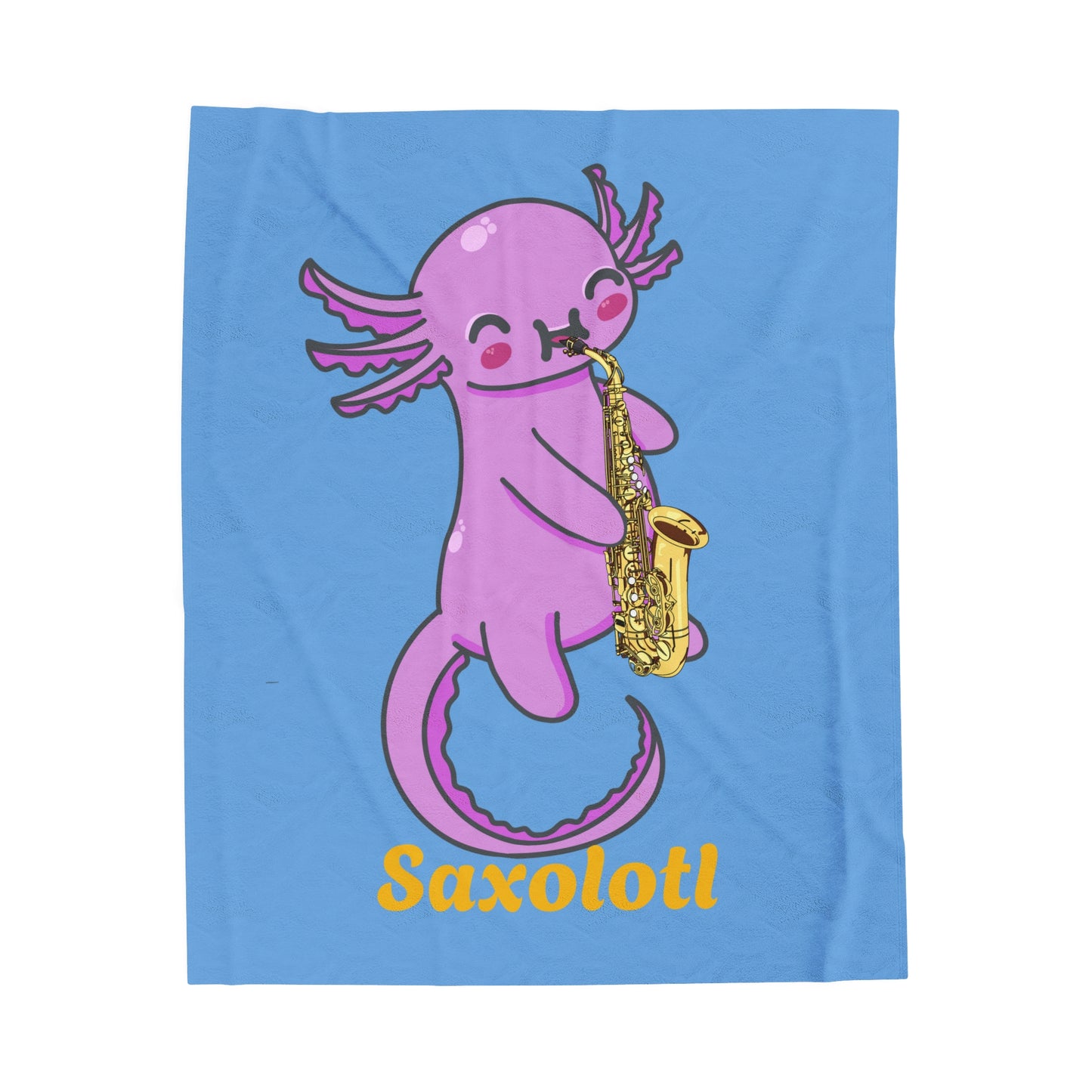 Saxolotl Velveteen Plush Blanket