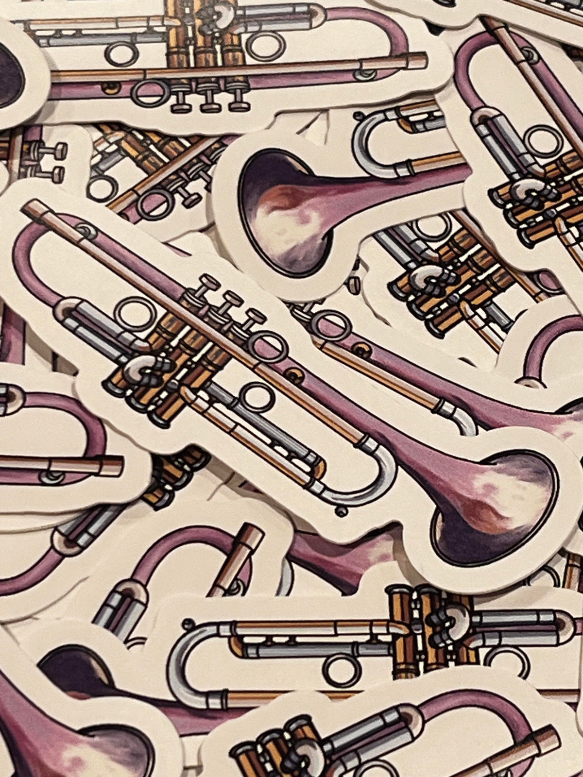Silver Trumpet Sticker Trumpet Sticker-Grande Campana – The Dapper Dork