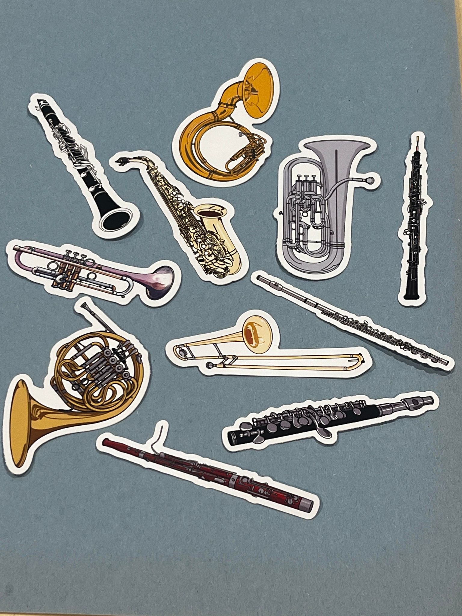 Band Instruments Print Sticker Set- All band instruments – The Dapper Dork
