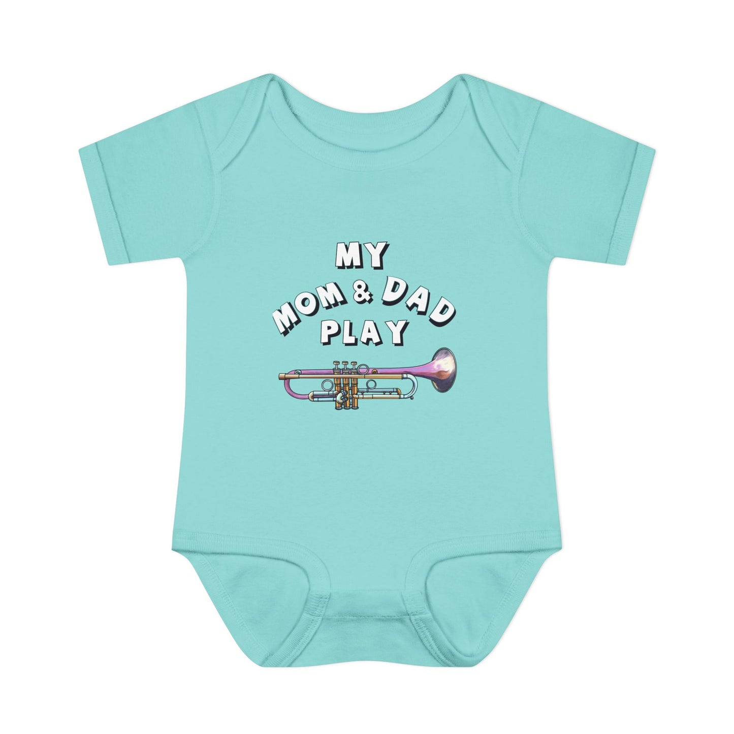 Infant Bodysuit — "My Mom & Dad Play" Trumpet Baby One-Piece