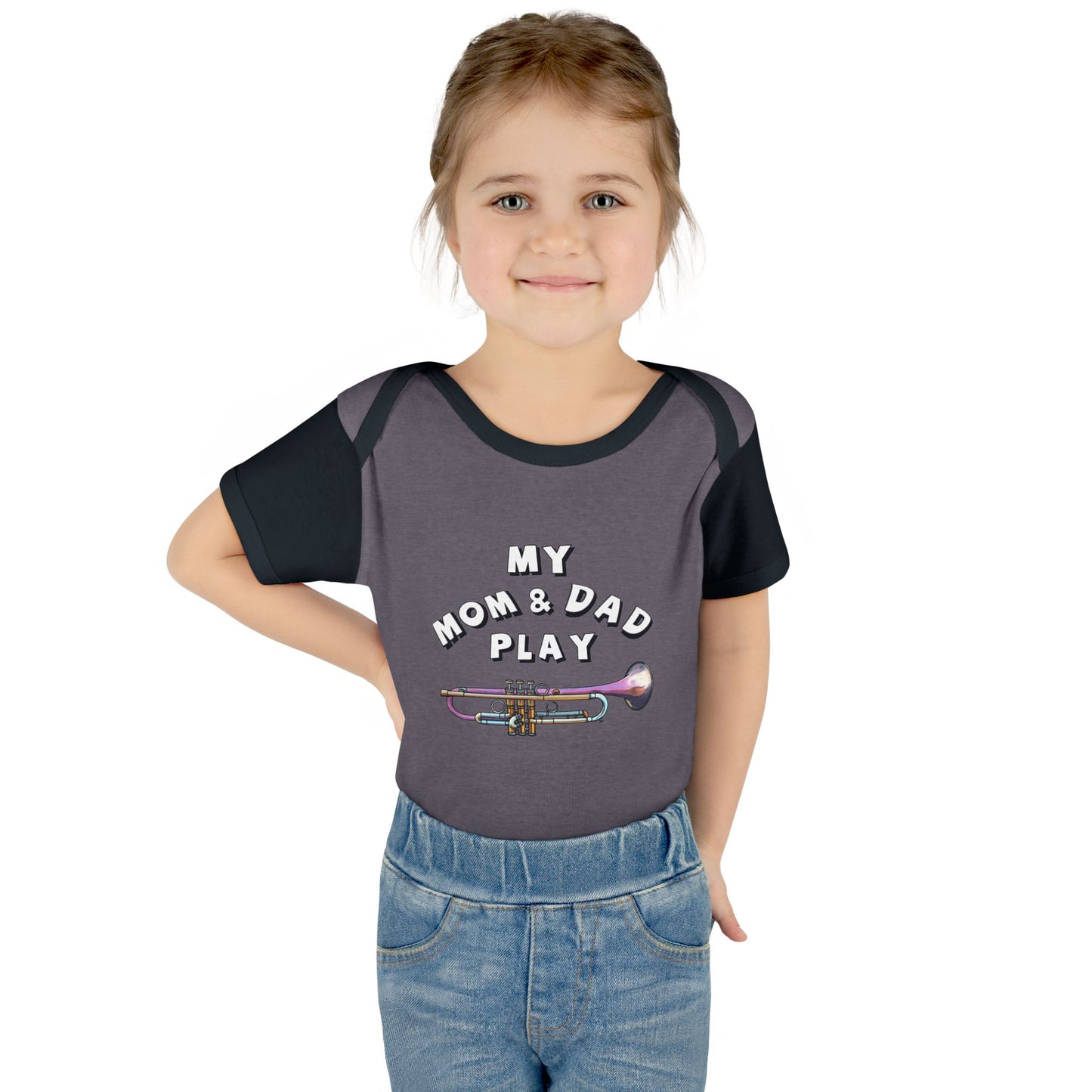 Infant Bodysuit — "My Mom & Dad Play" Trumpet Baby One-Piece