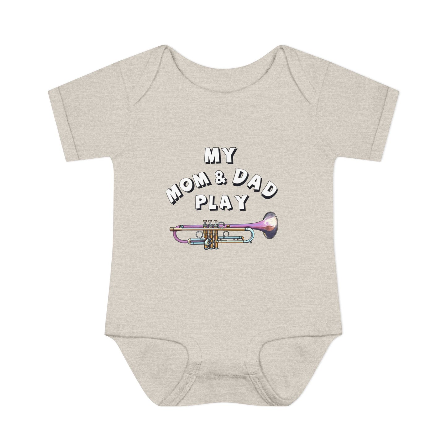 Infant Bodysuit — "My Mom & Dad Play" Trumpet Baby One-Piece