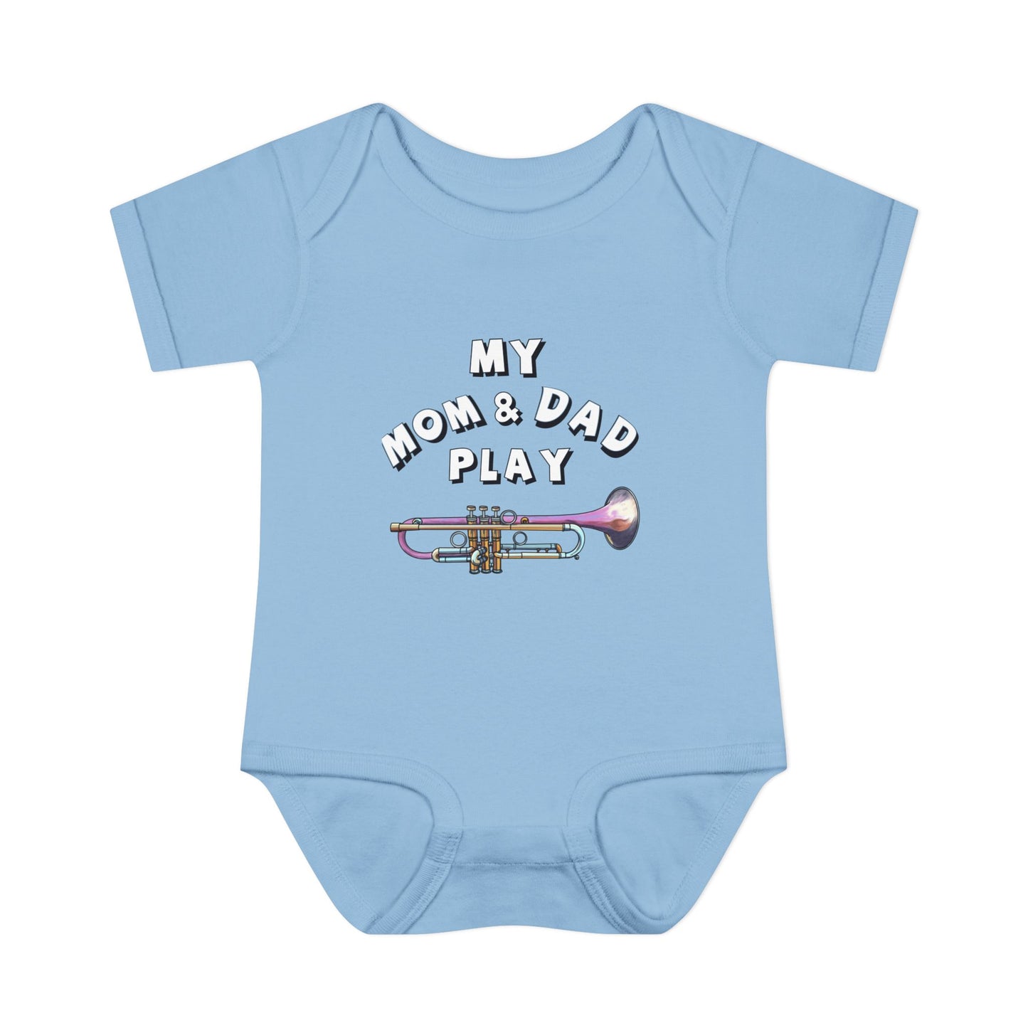 Infant Bodysuit — "My Mom & Dad Play" Trumpet Baby One-Piece