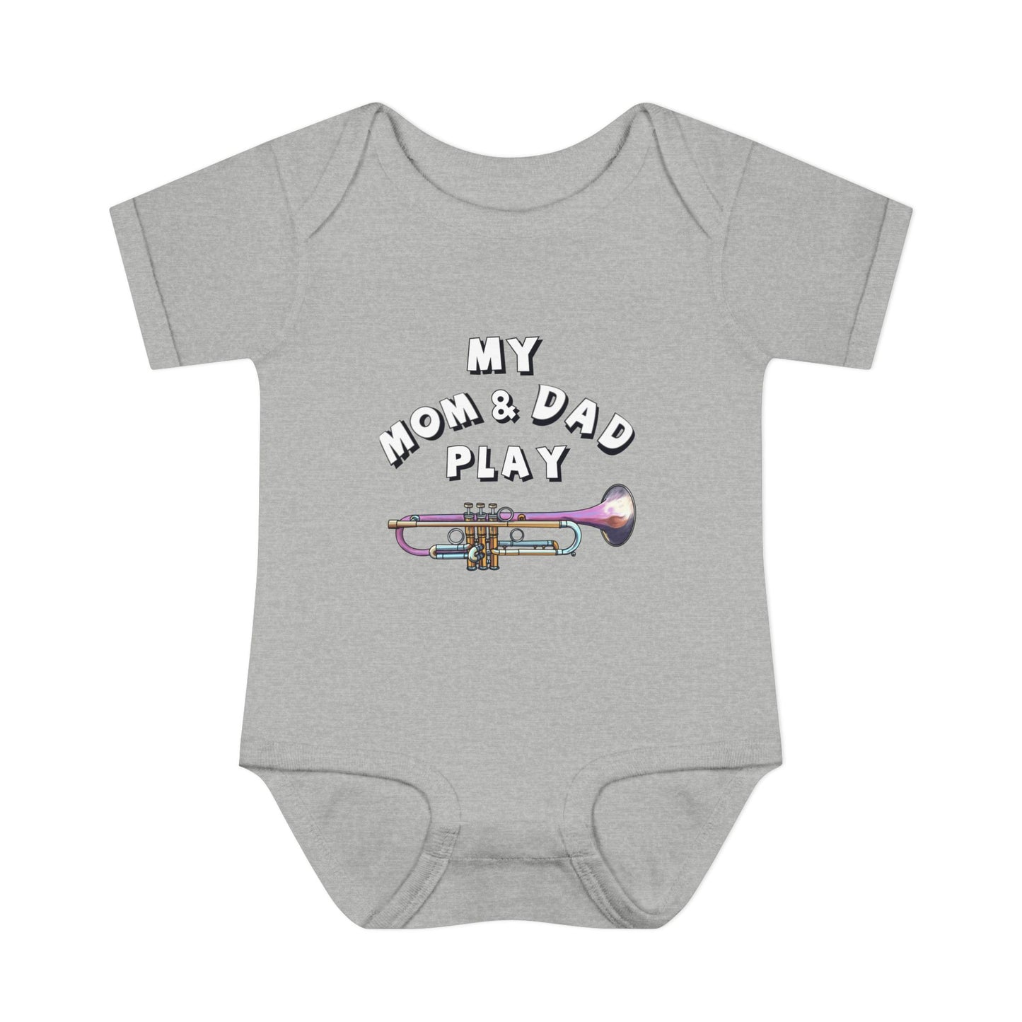 Infant Bodysuit — "My Mom & Dad Play" Trumpet Baby One-Piece