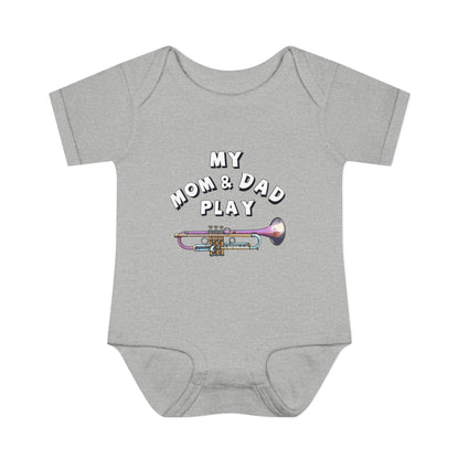 Infant Bodysuit — "My Mom & Dad Play" Trumpet Baby One-Piece