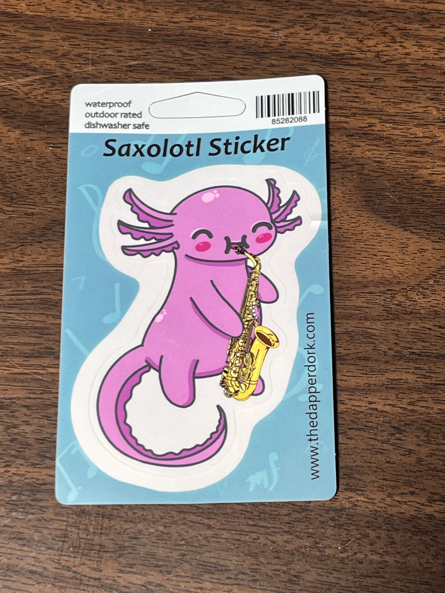 Saxolotl Hang Tag Sticker