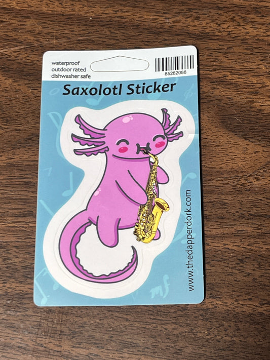 Saxolotl Hang Tag Sticker